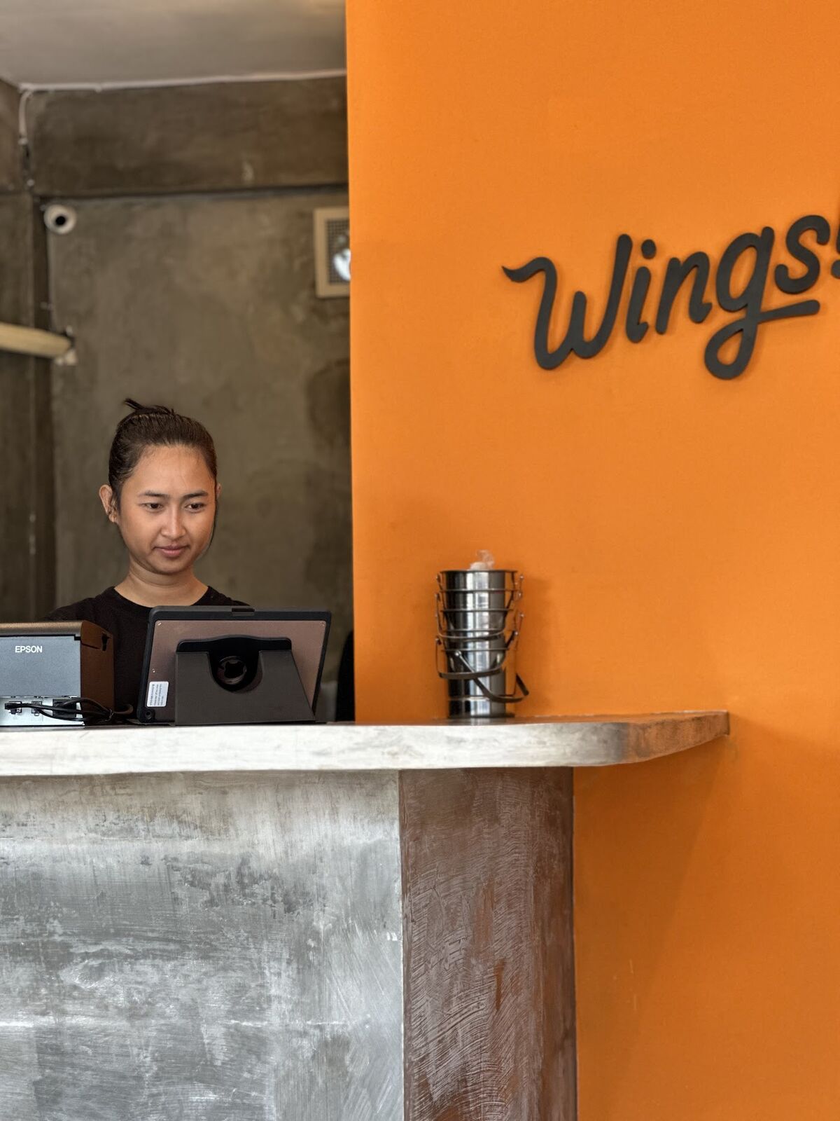 The counter at Wings Uluwatu